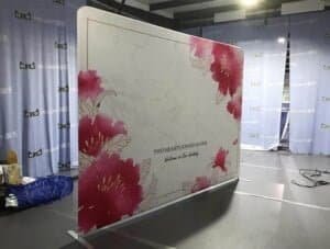 fabric pop up curved display tension fabric printing tension fabbic display